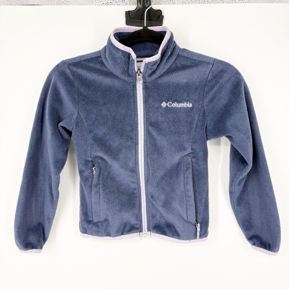 Columbia Girls Navy/Purple Sherpa Jacket XXS 4/5